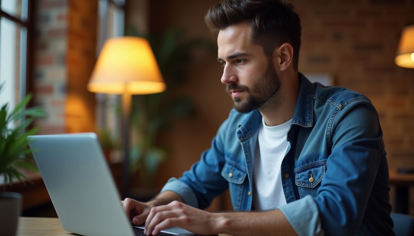 Una persona si registra su William Hill Italia usando un computer.